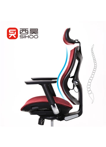 Features Of V1-001 Black Frame Black Mesh Office Adjustable Chair