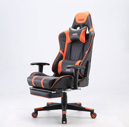 Sihoo G10B Black Orange Ergonomic Gaming Chair With Lumbar Support Adjustable Arms