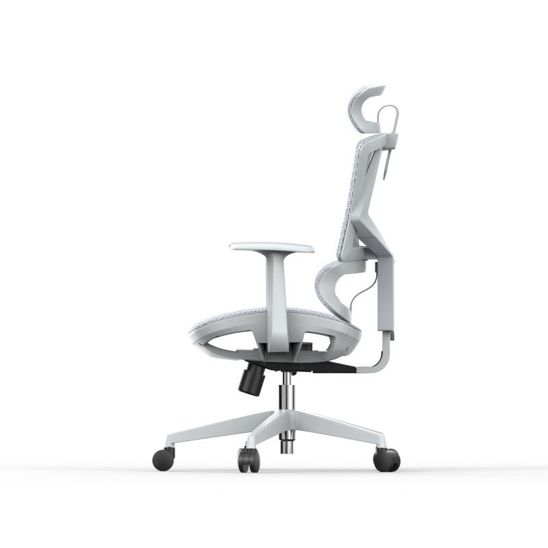 Grey Office Chair With Adjustable Arms
