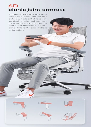Features of Sihoo Au-1 6d Armrest Adaptive Lumbar Support Pc Mobile Gaming Designer Desk Ergonomic Chair Office
